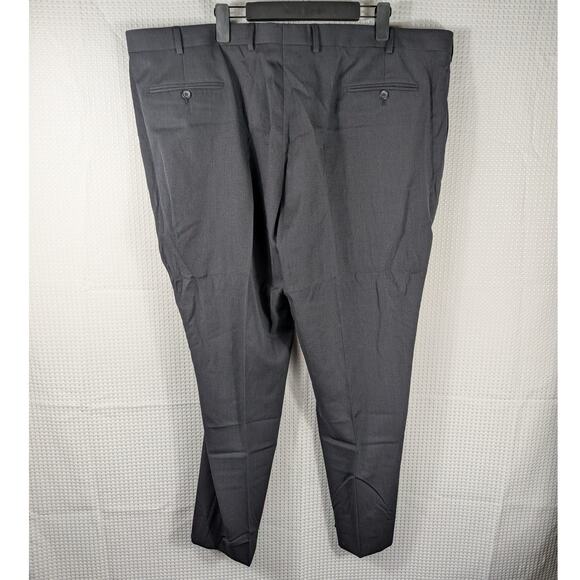 Pronto Uomo Platinum Wool Dress Pants 46x30 Gray Flat Front Men’s Indonesia - Picture 2 of 5